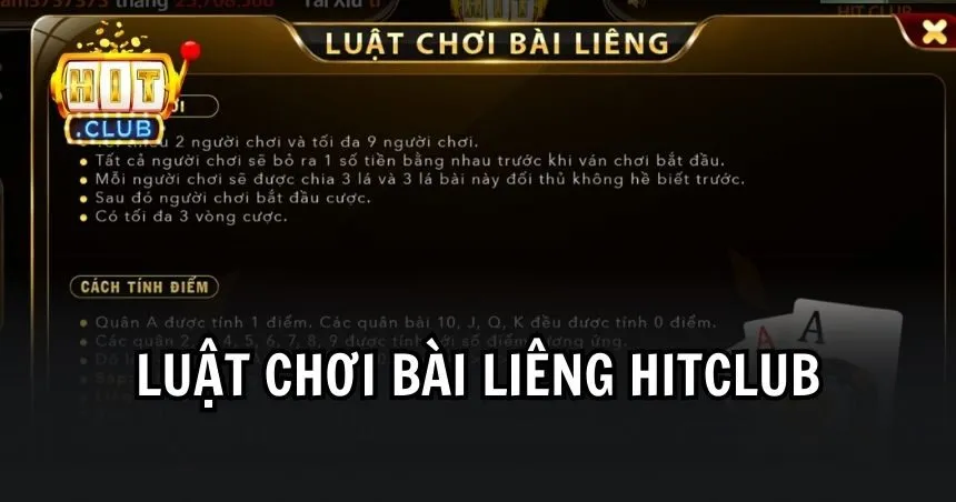 Chi tiết Luật chơi bài liêng HITCLUB