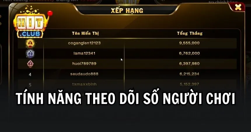 Theo dõi BXH top người chơi 