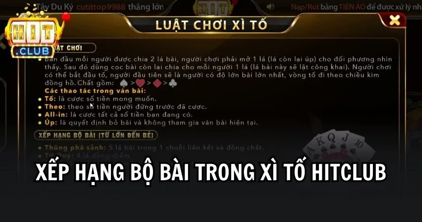 Quy định xếp hạng bộ bài 